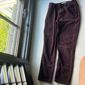 Maroon corduroy pants